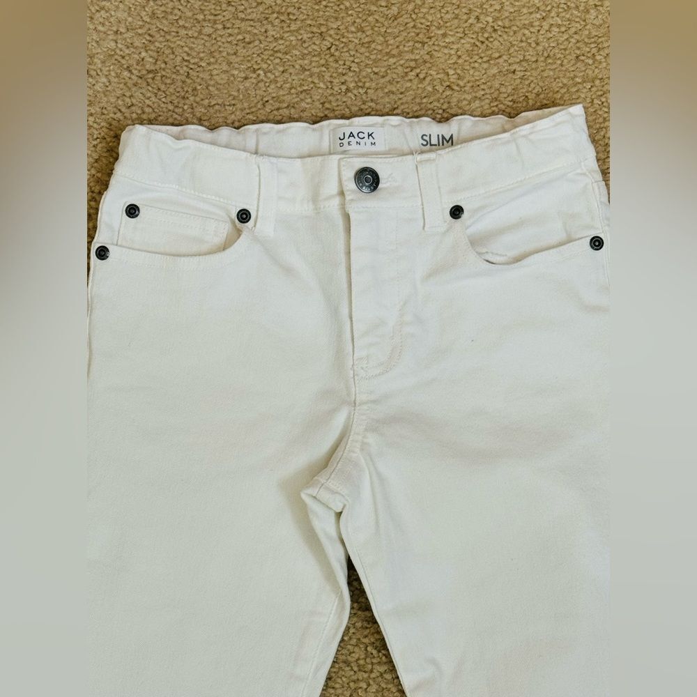 NWT Jack Denim by Janie and Jack White Slim Jeans Girls Sz 10 - Picture 5 of 14